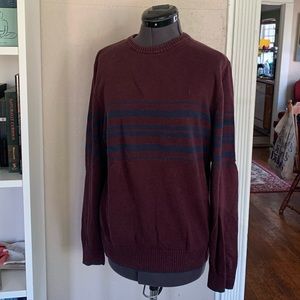 Maroon and navy blue sweater